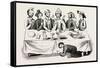 Saxon Banquet from a Ms. in the Cotton Library-null-Framed Stretched Canvas