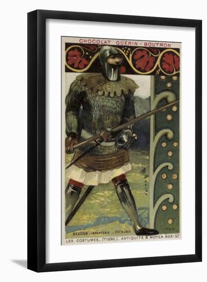 Saxon Infantryman, 14th Century-null-Framed Giclee Print