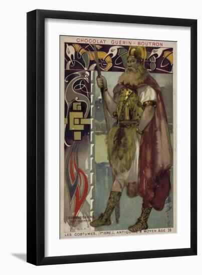 Saxon Warrior Chieftain-null-Framed Giclee Print