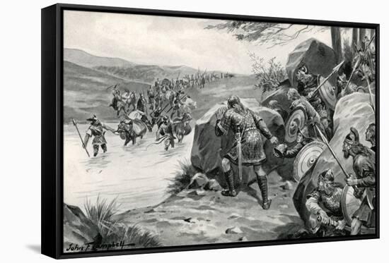 Saxons Ambush Danes-G.F. Scott Elliot-Framed Stretched Canvas