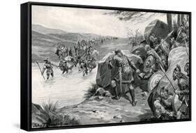 Saxons Ambush Danes-G.F. Scott Elliot-Framed Stretched Canvas