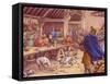 Saxons Carousing in a Typical Wood-Built Hall-Pat Nicolle-Framed Stretched Canvas