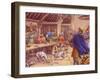 Saxons Carousing in a Typical Wood-Built Hall-Pat Nicolle-Framed Giclee Print