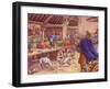 Saxons Carousing in a Typical Wood-Built Hall-Pat Nicolle-Framed Giclee Print