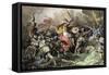 Saxons Defeated by William the Conqueror at the Battle of Hastings, 1066-null-Framed Stretched Canvas