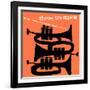 Saxophone Colossus Sonny Rollins (Orange Color Variation)-null-Framed Art Print