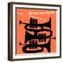 Saxophone Colossus Sonny Rollins (Orange Color Variation)-null-Framed Art Print