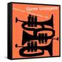 Saxophone Colossus Sonny Rollins (Orange Color Variation)-null-Framed Stretched Canvas