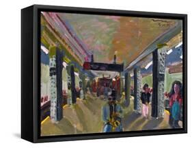 Saxophone in the Subway-Zhang Yong Xu-Framed Stretched Canvas
