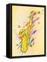 Saxophone Painting Vector Art-NatanaelGinting-Framed Stretched Canvas