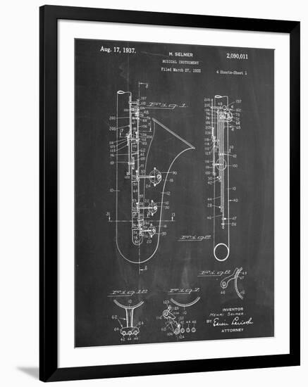 Saxophone Patent-null-Framed Art Print