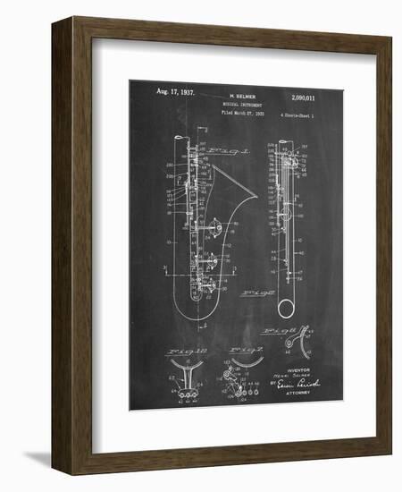 Saxophone Patent-null-Framed Art Print