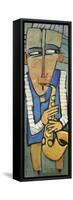 Saxophone Player-Tim Nyberg-Framed Stretched Canvas