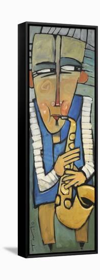 Saxophone Player-Tim Nyberg-Framed Stretched Canvas