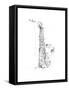 Saxophone Sketch-Ethan Harper-Framed Stretched Canvas