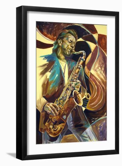 Saxophone-Shen-Framed Art Print