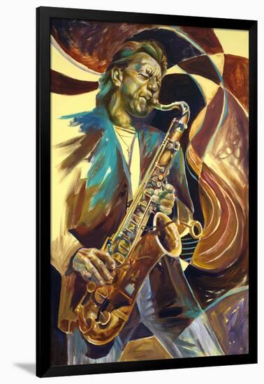 Saxophone-Shen-Framed Art Print