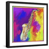 Saxophone-Howie Green-Framed Giclee Print