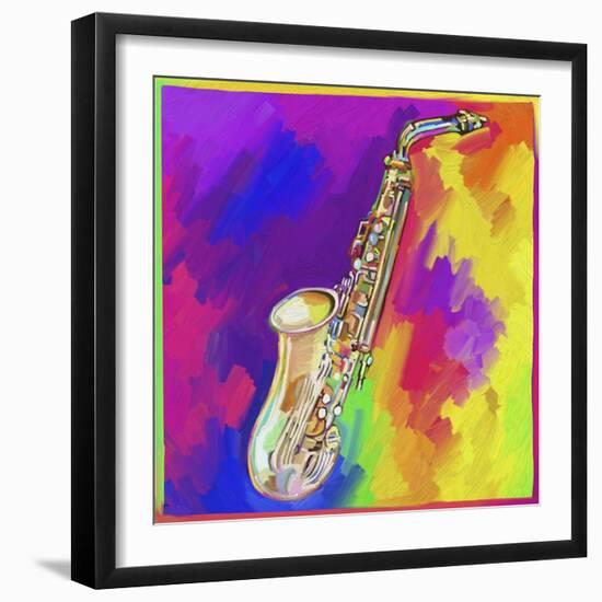 Saxophone-Howie Green-Framed Giclee Print