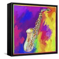 Saxophone-Howie Green-Framed Stretched Canvas
