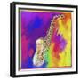 Saxophone-Howie Green-Framed Giclee Print