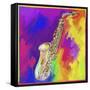 Saxophone-Howie Green-Framed Stretched Canvas