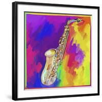 Saxophone-Howie Green-Framed Giclee Print