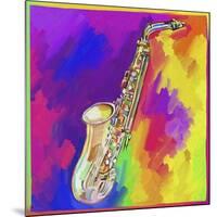 Saxophone-Howie Green-Mounted Giclee Print