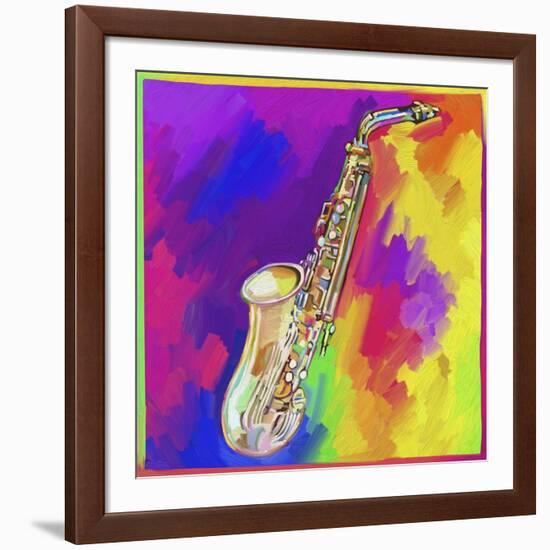 Saxophone-Howie Green-Framed Giclee Print