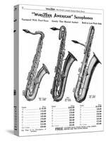 Saxophones, Wurlitzer-null-Stretched Canvas