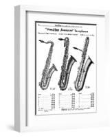 Saxophones, Wurlitzer-null-Framed Art Print