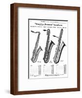 Saxophones, Wurlitzer-null-Framed Art Print