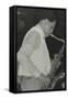 Saxophonist Dexter Gordon Playing at Ronnie Scotts Jazz Club, London, 1980-Denis Williams-Framed Stretched Canvas
