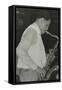 Saxophonist Dexter Gordon Playing at Ronnie Scotts Jazz Club, London, 1980-Denis Williams-Framed Stretched Canvas