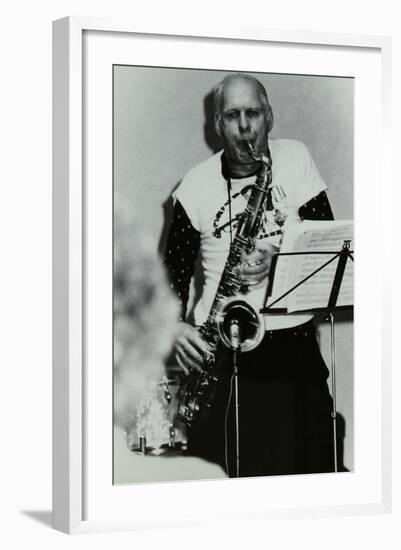 Saxophonist Don Rendell Playing at Campus West, Welwyn Garden City, Hertfordshire, 1986-Denis Williams-Framed Photographic Print