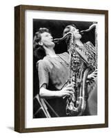 Saxophonists in Miss Gayes Band-Associated Newspapers-Framed Photo