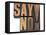 Say No Exclamation-PixelsAway-Framed Stretched Canvas