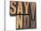 Say No Exclamation-PixelsAway-Stretched Canvas