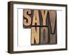 Say No Exclamation-PixelsAway-Framed Art Print