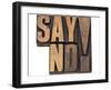 Say No Exclamation-PixelsAway-Framed Art Print