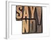 Say No Exclamation-PixelsAway-Framed Art Print