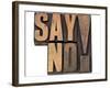 Say No Exclamation-PixelsAway-Framed Art Print