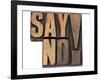 Say No Exclamation-PixelsAway-Framed Art Print