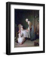 Saying Grace, 1744-Jean-Baptiste Simeon Chardin-Framed Giclee Print