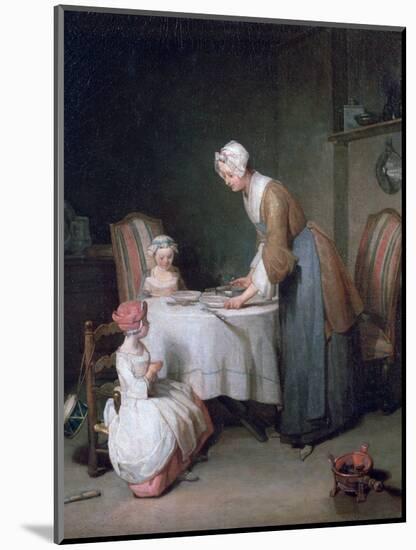 Saying Grace, 1744-Jean-Baptiste Simeon Chardin-Mounted Giclee Print