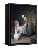 Saying Grace, 1744-Jean-Baptiste Simeon Chardin-Framed Stretched Canvas