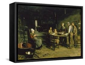 Saying Grace, 1875-1877-Max Liebermann-Framed Stretched Canvas