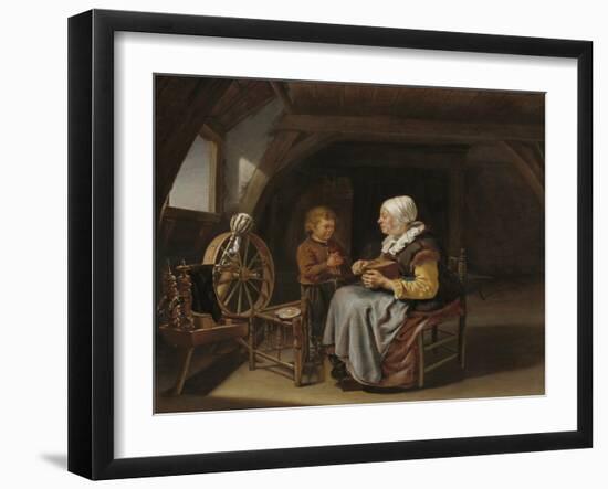 Saying Grace, c.1650-55-Frans Van Mieris-Framed Giclee Print