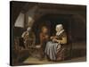 Saying Grace, c.1650-55-Frans Van Mieris-Stretched Canvas