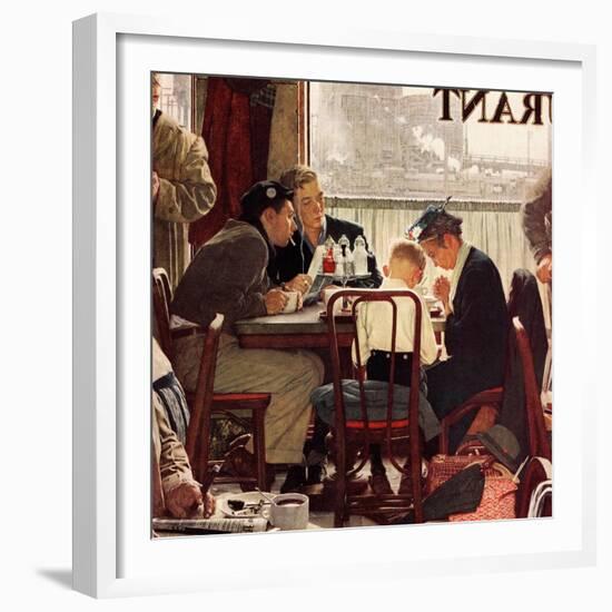 "Saying Grace", November 24,1951-Norman Rockwell-Framed Giclee Print